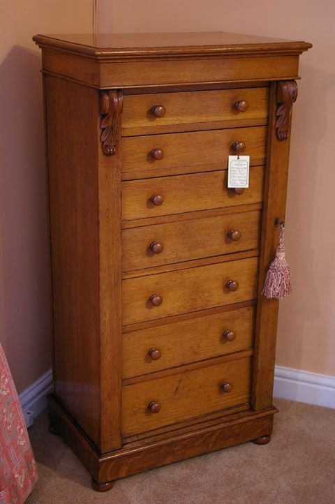A Victorian Oak Wellington Chest.