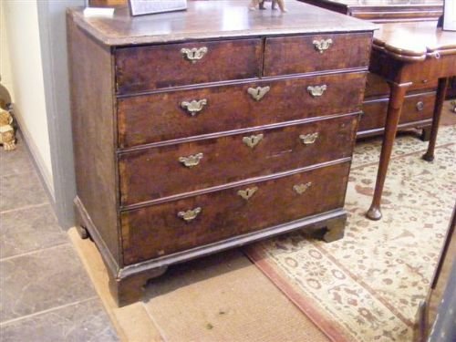 18th Century Oak and Mahogany Chest of Drawers