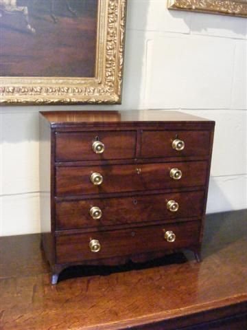 fig 1. A Regency Miniature chest of Drawers.