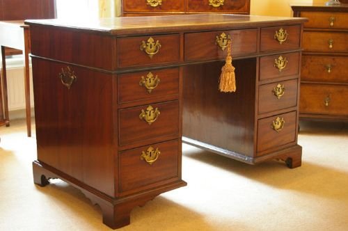 George III  Mahogany Pedestal Desk