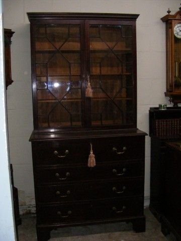 A Superb Georgian Mahogany Secretaire Bookcase.