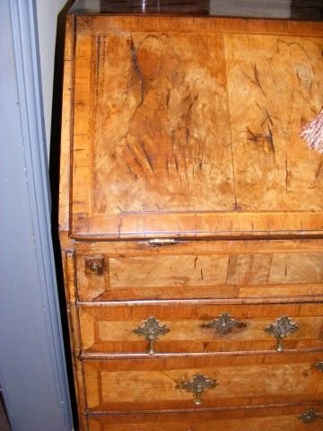 fig 1. Early 18th Century Walnut Bureau.