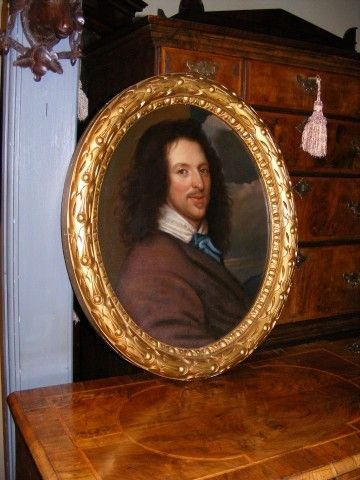 fig 1. Late 17th Century Portrait in oval frame