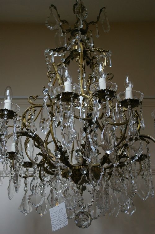 French Fifteen Light Crystal Chandelier