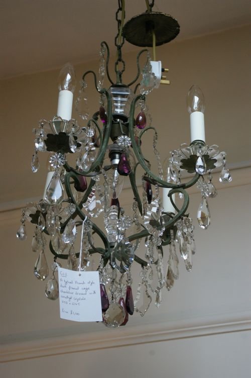 French Style Dark Framed Chandelier