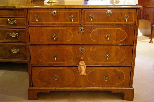 George I Walnut Veneered Chest of Drawers