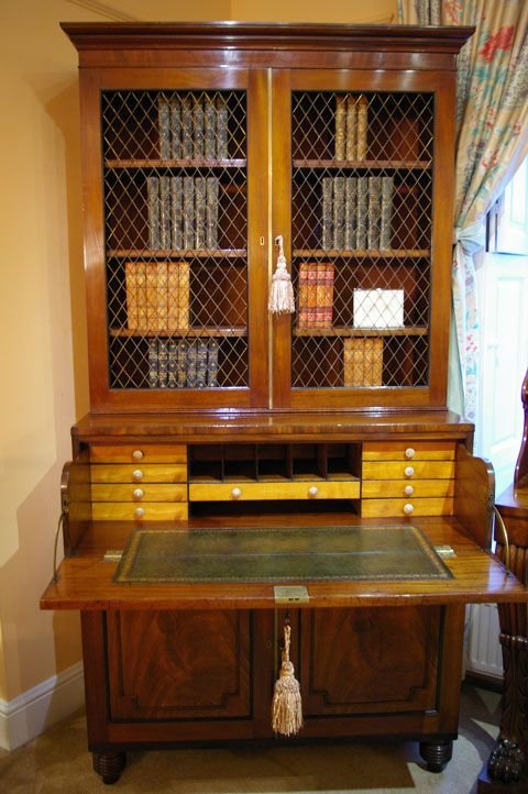 Regency Mahogany Secretaire Bookcase