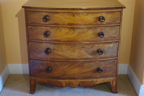Regency Bowfront Mahogany Chest of Drawers