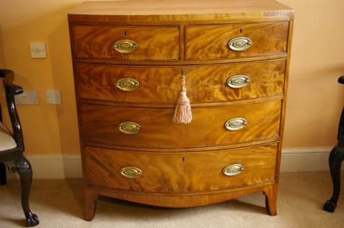 Regency Mahogany Bowfront Chest of Drawers