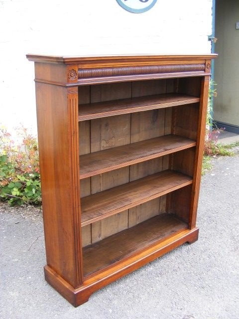 Charming Late 19th Century Walnut Open Bookcase