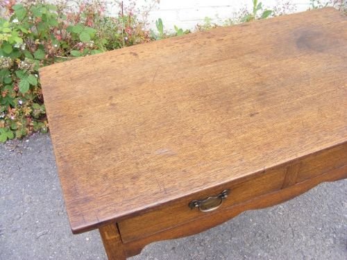 fig 1. Charming Geo III Oak two drawer Side Table