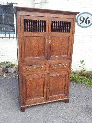A Georgian Oak Cheese/food Cupboard.