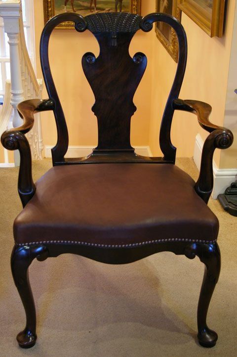 Superb Georgian Style Mahogany Carver/armchair Circa 1850