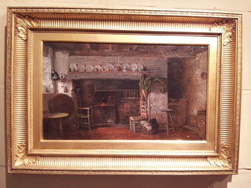 Wonderful Oil Painting of a Cottage Interior Attributed to Sir David Wilkie