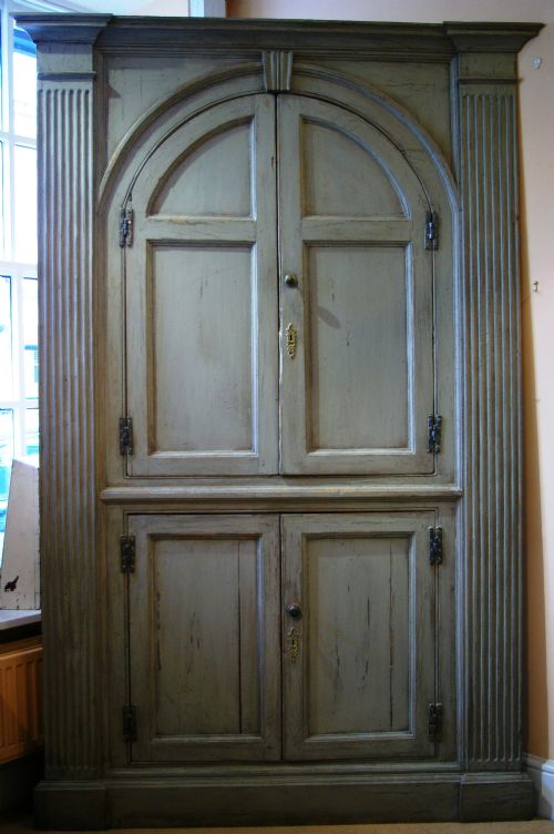 Late 18th Century Georgian Painted Corner Cupboard