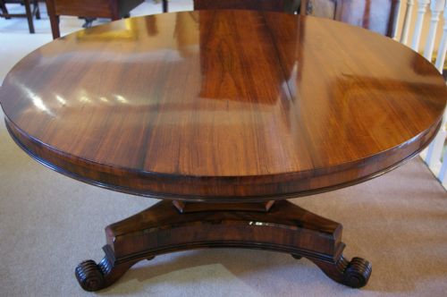 19th Century Rosewood Dining/pedestal Table