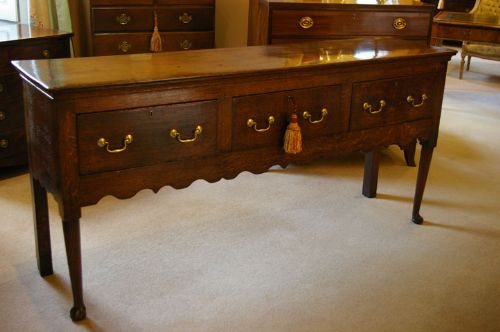 Stunning 18th Century Oak Dresser Base on Padfeet