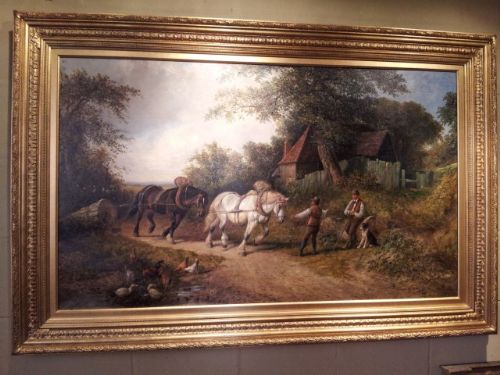 Stunning and Impressive Large 19th Century Oil Painting by S J Clark