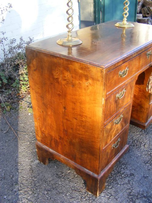 fig 1. Beautiful 18th Century Walnut Kneehole Desk