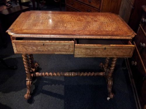 Rare 19th Century Ash and Walnut Side Table