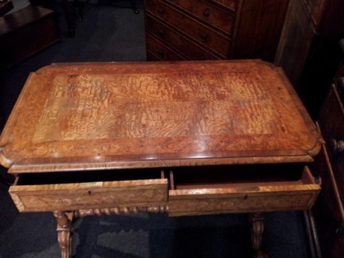 fig 1. Rare 19th Century Ash and Walnut Side Table