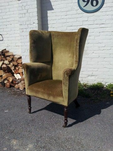 Wonderful Georgian Mahogany Barrel Backed Winged Armchair