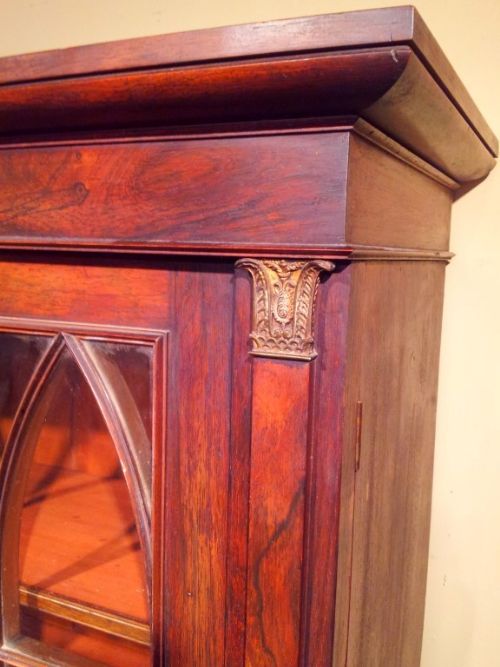 fig 1. A stunning Rare Regency Rosewood bookcase cabinet