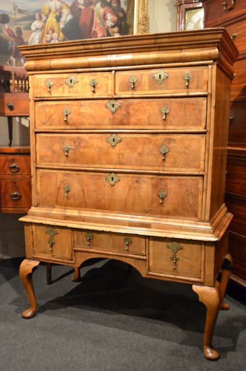 Fabulous 18th Century Walnut Chest on Stand of Lovely Proportions and Size
