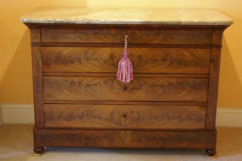 Stunning  19th Century French Empire Style Commode with Marble Top