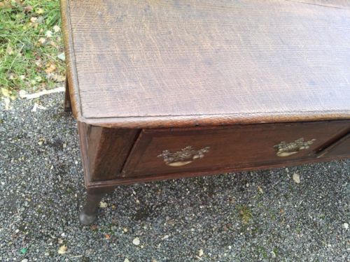fig 1. Superb 18th Century Oak Padfoot Dresser Base with crossbanding
