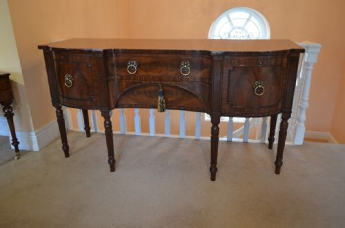 Regency Mahogany Inverted Breakfront Sideboard.