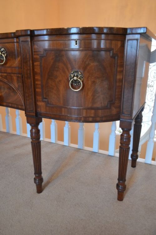 fig 1. Regency Mahogany Inverted Breakfront Sideboard.