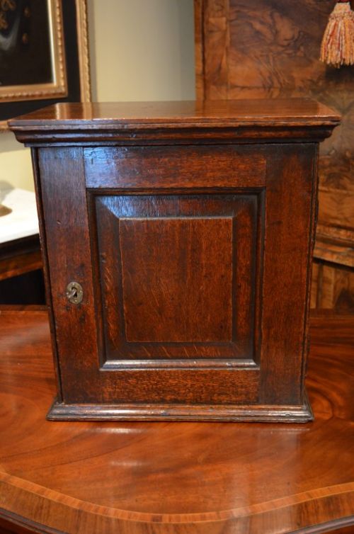 fig 1. Fabulous 18th Century Oak Spice cupboard with wonderful colour and patination