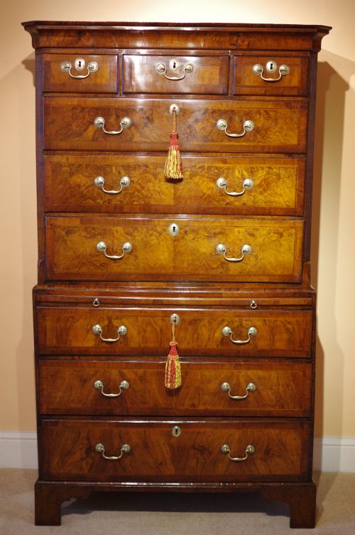 Early 18th Century Walnut Chest on Chest