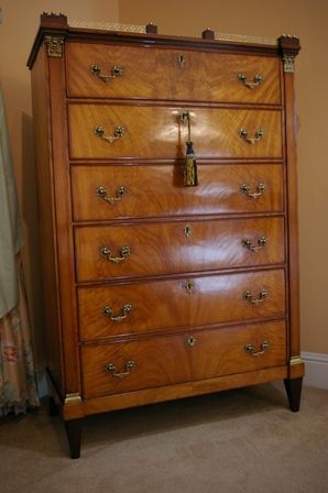 Stunning 19th Century Ormolu Mounted Satin Birch Chest