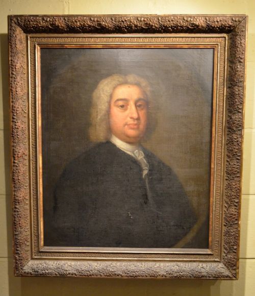 Wonderful Oil on Canvas Portrait of a Cleric by Isaac Wood 1689-1752