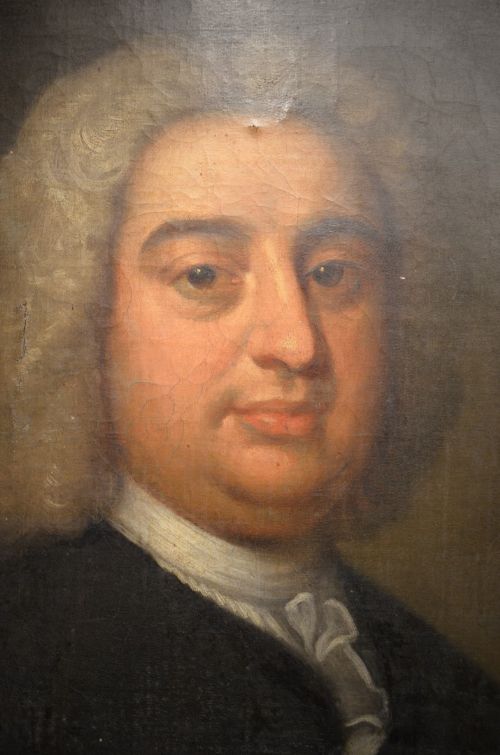 fig 1. Wonderful Oil on canvas Portrait of a Cleric by Isaac Wood 1689-1752
