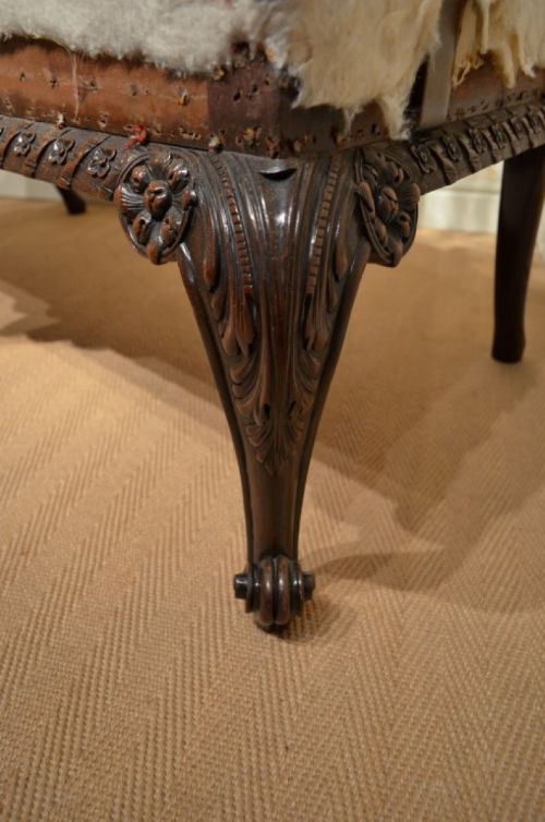 fig 1. A Stunning Two Seater Settee in the Chippendale Style Circa 1900..