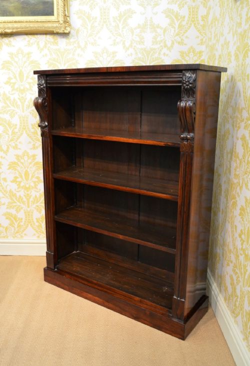 fig 1. A stunning 19th Century Rosewood open bookcase.