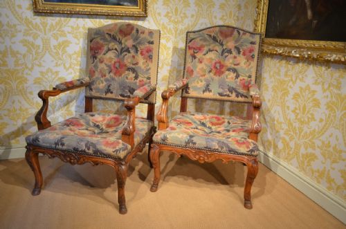 fig 1. Wonderful pair of Gainsborough Style Chairs from the 19th Century.