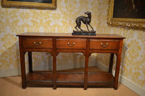 Fabulous 18th Century Oak Pot Board Dresser Base of Good Proportions.