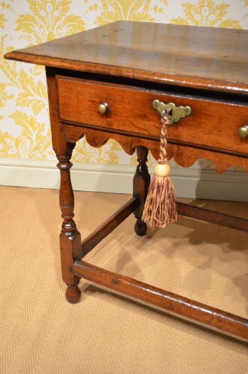 fig 1. Stunning 18th Century Oak Side table with fabulous patination