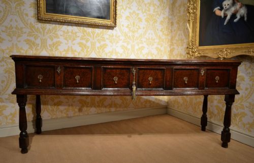 fig 1. Beautiful 18th Century Oak moulded front Dresser Base with a fabulous rich colour