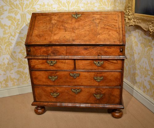 Fabulous Early 18th Century Walnut Bureau