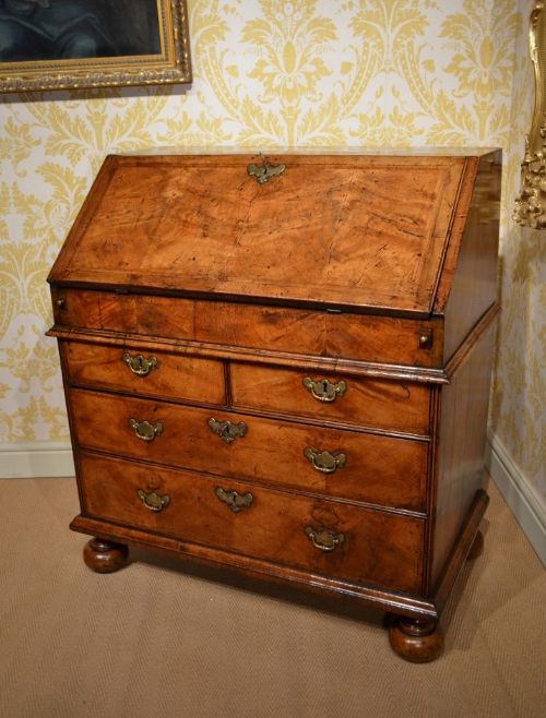 fig 1. Fabulous early 18th Century Walnut Bureau