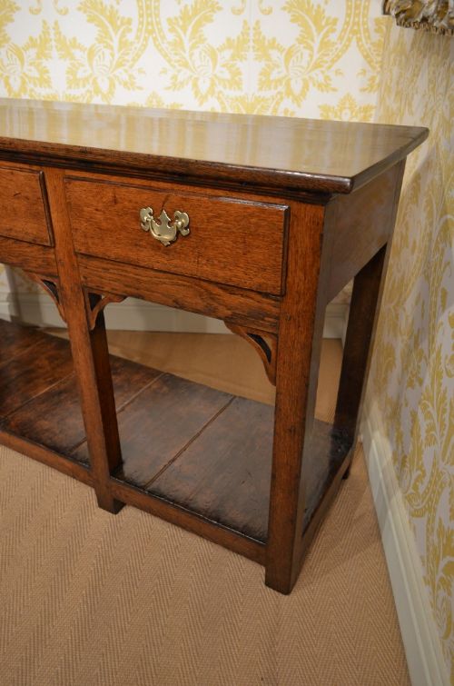 fig 1. Charming 18th Century Oak Potboard Dresser of wonderful small proportions and with a fabulous colour