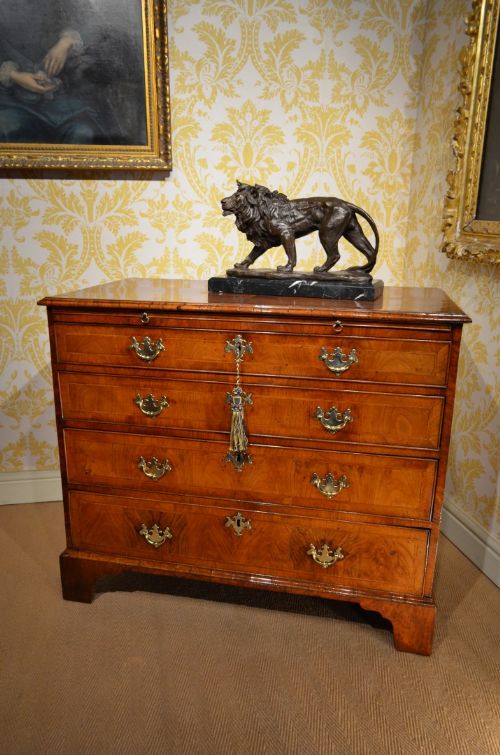 Early 18th Century Walnut Bachelor Chest with a Slide.