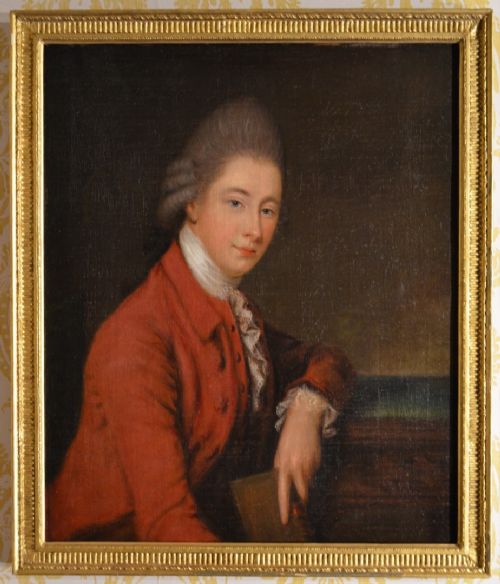 Superb Portrait of a Georgian Gentleman in a Red Jacket