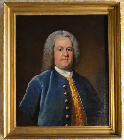 Fabulous 18th Century Portrait of a Gentleman by Joseph Highmore  Dated 1743