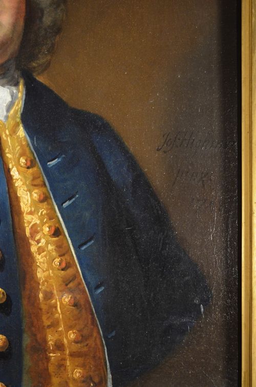 fig 1. Fabulous 18th Century Portrait of a Gentleman by Joseph Highmore dated 1743